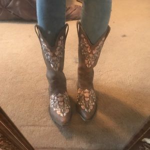 Floral cowboy boots
